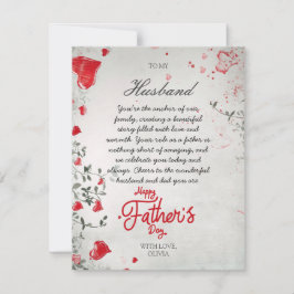 Romantische Vaderdag voor Echter van Vrouw Foto Feestdagenkaart