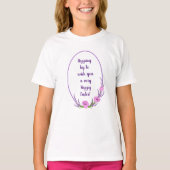 Romantische vakantieworsten Tulip bloemen Pasen T-shirt (Voorkant)