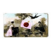 ROMANTISCHE VALENTIJN BRIEF, RODE WAX SEAL ETIKET (Voorkant)