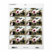 ROMANTISCHE VALENTIJN BRIEF, RODE WAX SEAL ETIKET (Full Sheet)