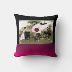 ROMANTISCHE VALENTIJN BRIEF, RODE WAX SEAL KUSSEN