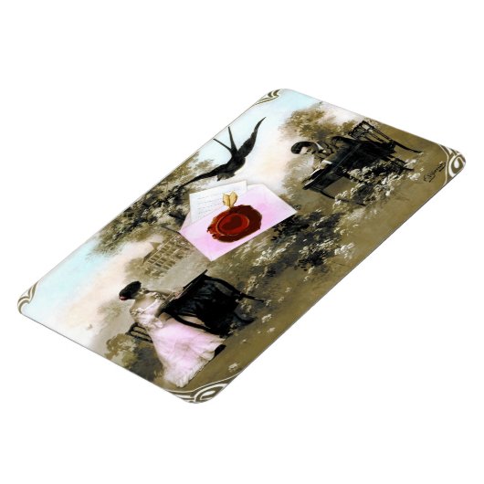 ROMANTISCHE VALENTIJN BRIEF, RODE WAX SEAL MAGNEET (Linkerzijde)