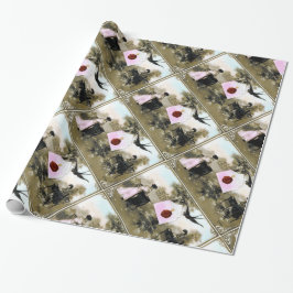 ROMANTISCHE VALENTIJN BRIEF, RODE WAX SEAL MET HAR CADEAUPAPIER