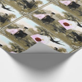 ROMANTISCHE VALENTIJN BRIEF, RODE WAX SEAL MET HAR CADEAUPAPIER (Hoek)