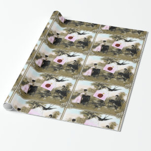 ROMANTISCHE VALENTIJN BRIEF, RODE WAX SEAL MET HAR CADEAUPAPIER