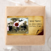 ROMANTISCHE VALENTIJN BRIEF, RODE WAX SEAL MONOGRA ETIKET (Insitu)