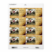 ROMANTISCHE VALENTIJN BRIEF, RODE WAX SEAL MONOGRA ETIKET (Full Sheet)