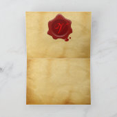 ROMANTISCHE VALENTIJN BRIEF, RODE WAX SEAL MONOGRA FEESTDAGEN KAART (Binnen)