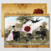 ROMANTISCHE VALENTIJN BRIEF, RODE WAX SEAL MONOGRA KAART (Voorkant / Achterkant)