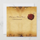 ROMANTISCHE VALENTIJN BRIEF, RODE WAX SEAL MONOGRA KAART (Achterkant)