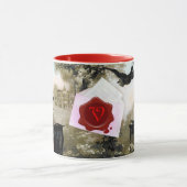 ROMANTISCHE VALENTIJN BRIEF, RODE WAX SEAL MONOGRA MOK (Midden)