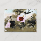 ROMANTISCHE VALENTIJN BRIEF, RODE WAX SEAL MONOGRA VISITEKAARTJE (Achterkant)