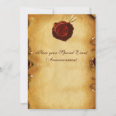 ROMANTISCHE VALENTIJN BRIEF ,RODE WAX ZEGEL MONOGR KAART (Achterkant)