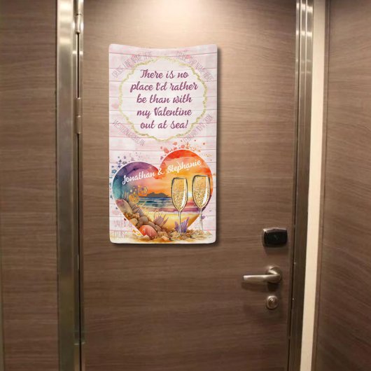 Romantische Valentijn Cruise deur marker Spandoek