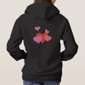 Romantische Valentijn Love Hearts Design Hoodie (Achterkant)