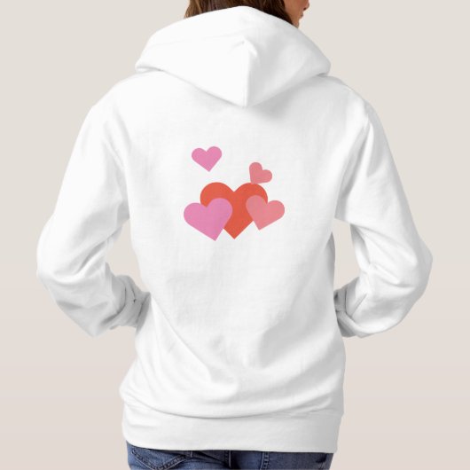 Romantische Valentijn Love Hearts Design Hoodie (Achterkant)