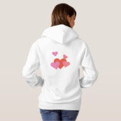 Romantische Valentijn Love Hearts Design Hoodie (Achterkant volledig)