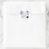 ROMANTISCHE VALENTIJN LOVERS RED WAX SEAL MONOGRAM HART STICKER (Tas)