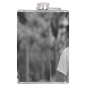 Romantische Valentijn Paar Foto I Red Heart U Naam Heupfles (Achterkant)