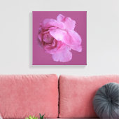 Romantische Valentijn roze roos modern bloemenboho Canvas Afdruk (Insitu (Woonkamer))