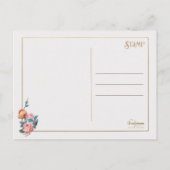 Romantische  Valentijn Rozen en hart Feestdagenkaart (Achterkant)