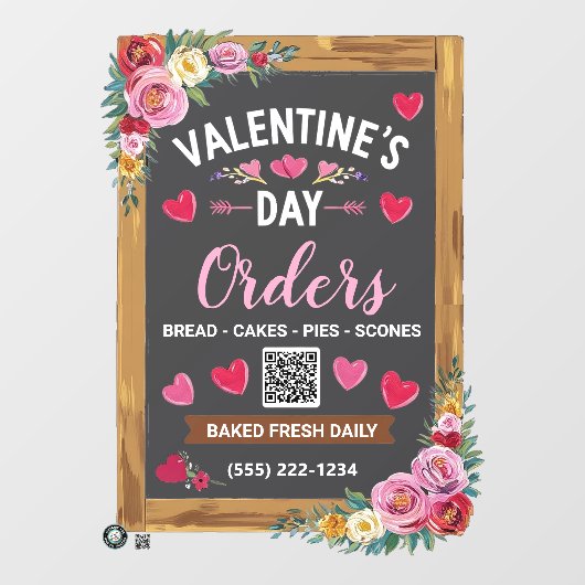 Romantische Valentijn Window Cling |  Raamsticker (Vel)