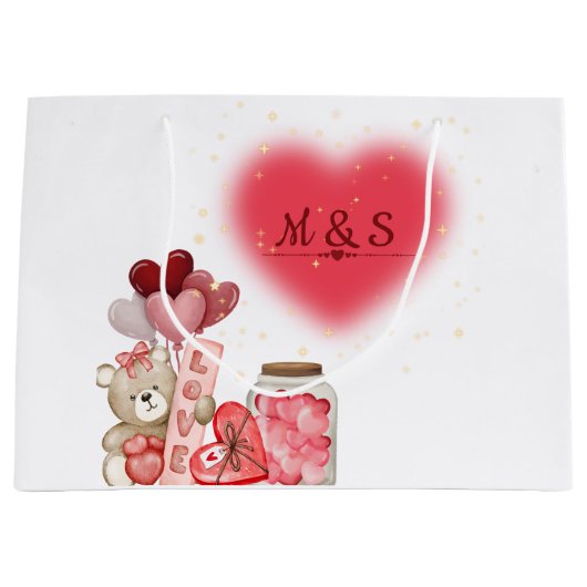 Romantische Valentijncadeautas Groot Cadeauzakje (Voorkant)