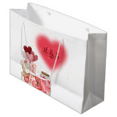 Romantische Valentijncadeautas Groot Cadeauzakje (Voorkant Gekanteld)