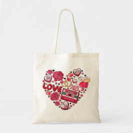 Romantische Valentijn's Day Canvas tas - Schattige