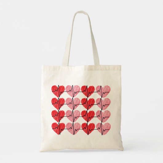 Romantische Valentijn's Day Canvas tas - Schattige (Achterkant)