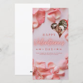 Romantische Valentijn's Day Invitation Feestdagenkaart (Voorkant / Achterkant)