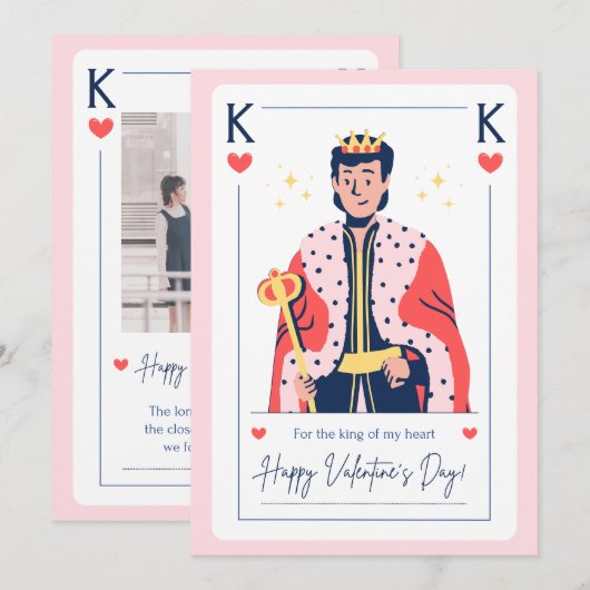 Romantische Valentijn's Day Kaart (Voorkant / Achterkant)