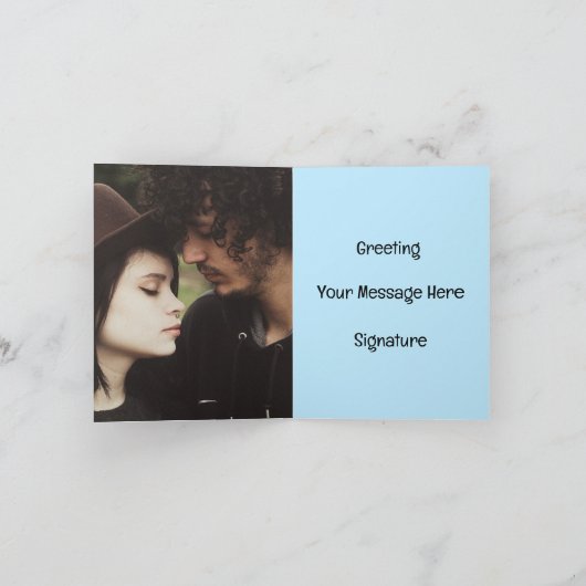 Romantische Valentijn's Day Kaart Gepersonaliseerd (Binnen)