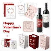 Romantische Valentijn's Day Sticker met bloemenhar