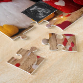 Romantische Valentijns Zwangerschapsaankondiging Legpuzzel (Zijkant)