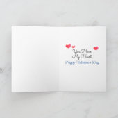 Romantische Valentijnsdag anime paar Kaart (Binnen)