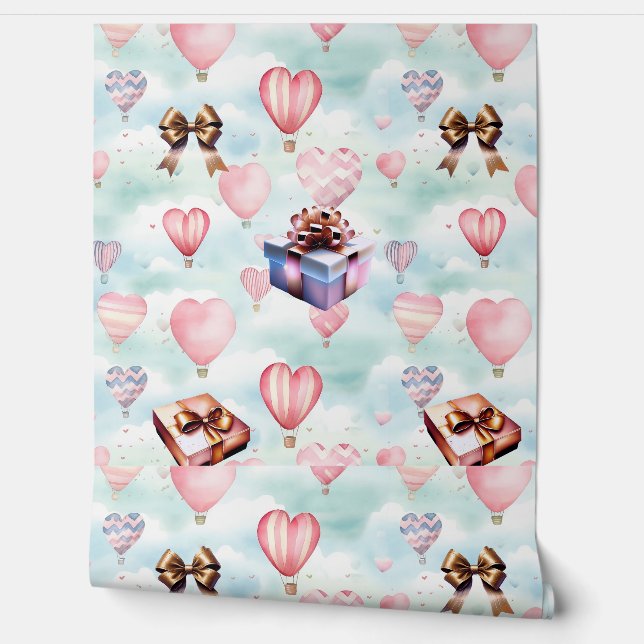 Romantische Valentijnsdag Behang - digitaal ontwer (Afrollen)