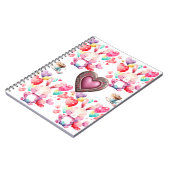 Romantische Valentijnsdag behang - Hearts Design Notitieboek (Linkerzijde)