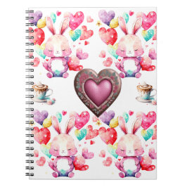 Romantische Valentijnsdag behang - Hearts Design Notitieboek