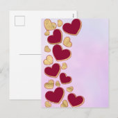 Romantische Valentijnsdag | Bourgondië en gouden h Feestdagenkaart (Voorkant / Achterkant)