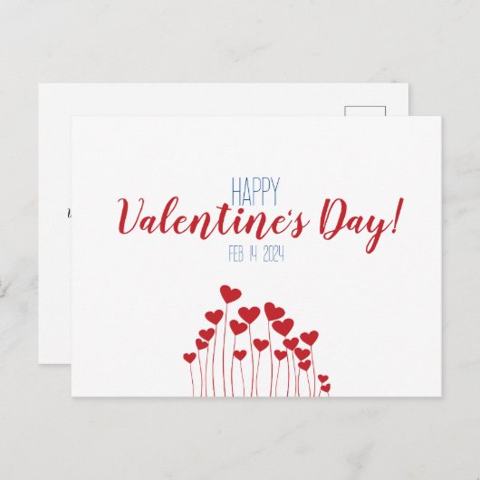 Romantische Valentijnsdag Briefkaart (Voorkant / Achterkant)