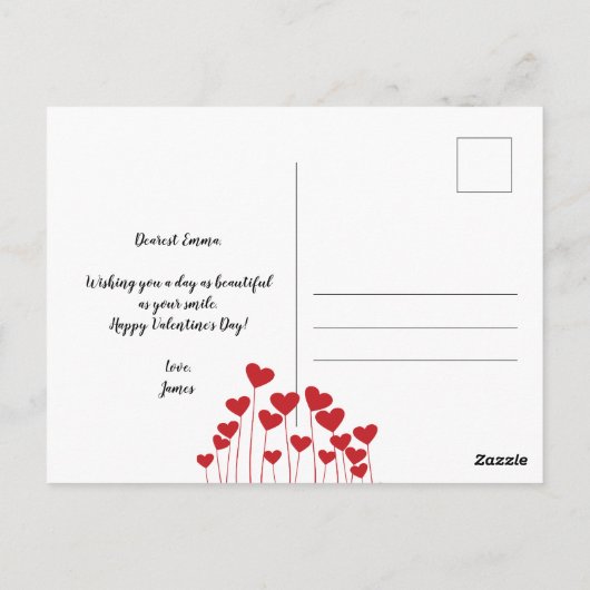 Romantische Valentijnsdag Briefkaart (Achterkant)