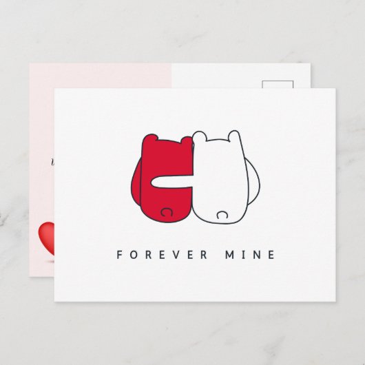 Romantische Valentijnsdag Briefkaart (Voorkant / Achterkant)