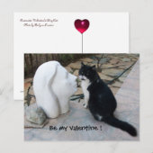 ROMANTISCHE VALENTIJNSDAG CAT FEESTDAGENKAART (Voorkant / Achterkant)
