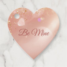 Romantische Valentijnsdag Favor Tag - Blush Roze