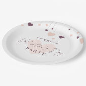 Romantische Valentijnsdag feestuitnodiging Papieren Bordje (Gekanteld)