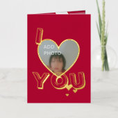 Romantische Valentijnsdag Foto Folie Kaart (Voorkant)