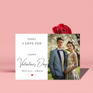 Romantische Valentijnsdag Fotokaart Voor Echtgenoo Feestdagenkaart