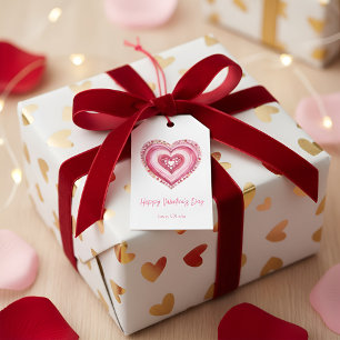 Romantische Valentijnsdag Hart Cadeaubijsluiter – Cadeaulabel