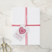 Romantische Valentijnsdag Hart Cadeaubijsluiter – Cadeaulabel (Met Touw)